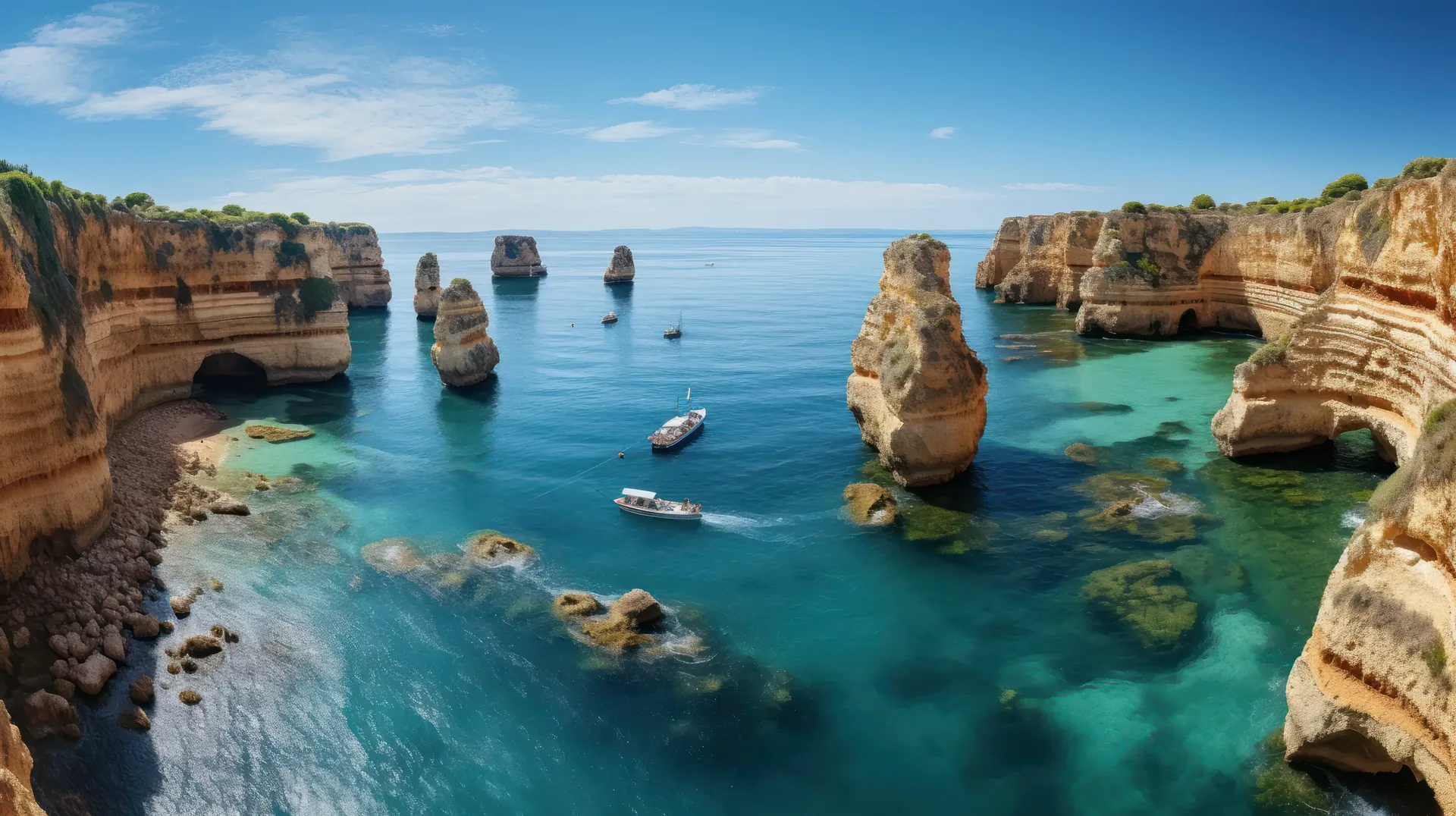 Algarve — dramatic sea cliffs at Ponta da Piedade