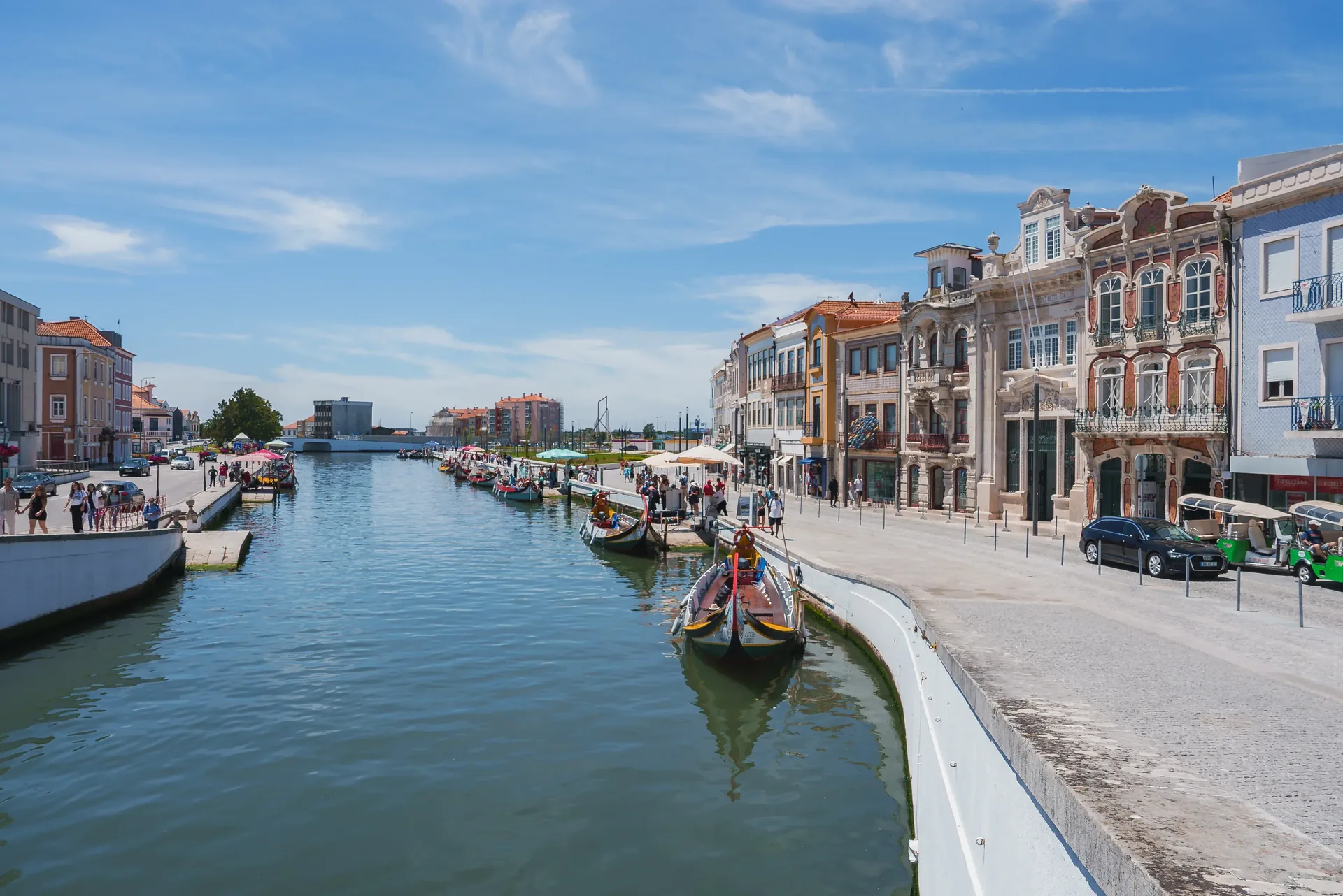 Aveiro Portugal Venice of the canals moliceiro boats