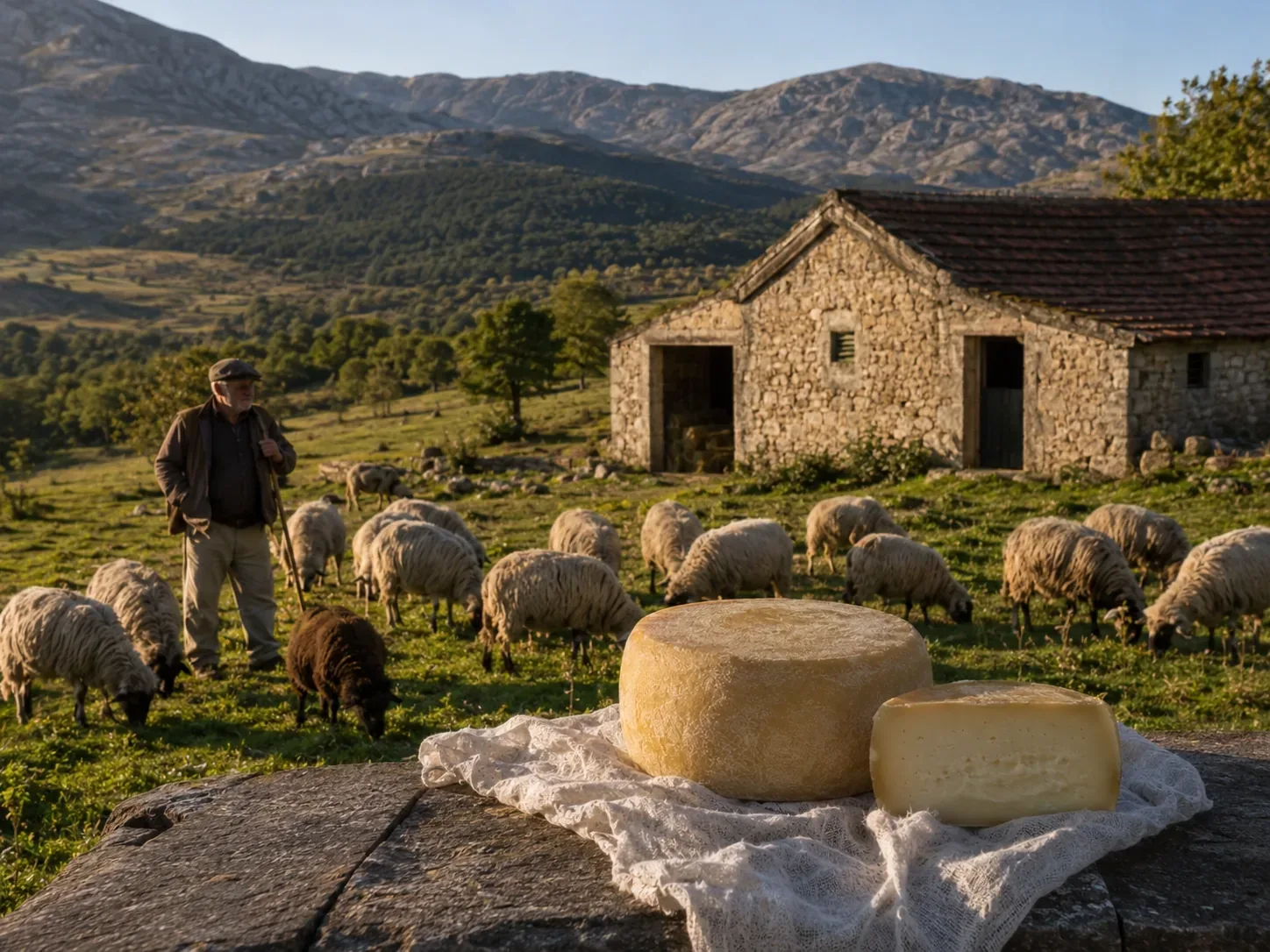 Artisanal Serra da Estrela PDO cheese — a soft wheel of raw ewe's milk curdled with thistle flower, the most prized cheese in Portugal