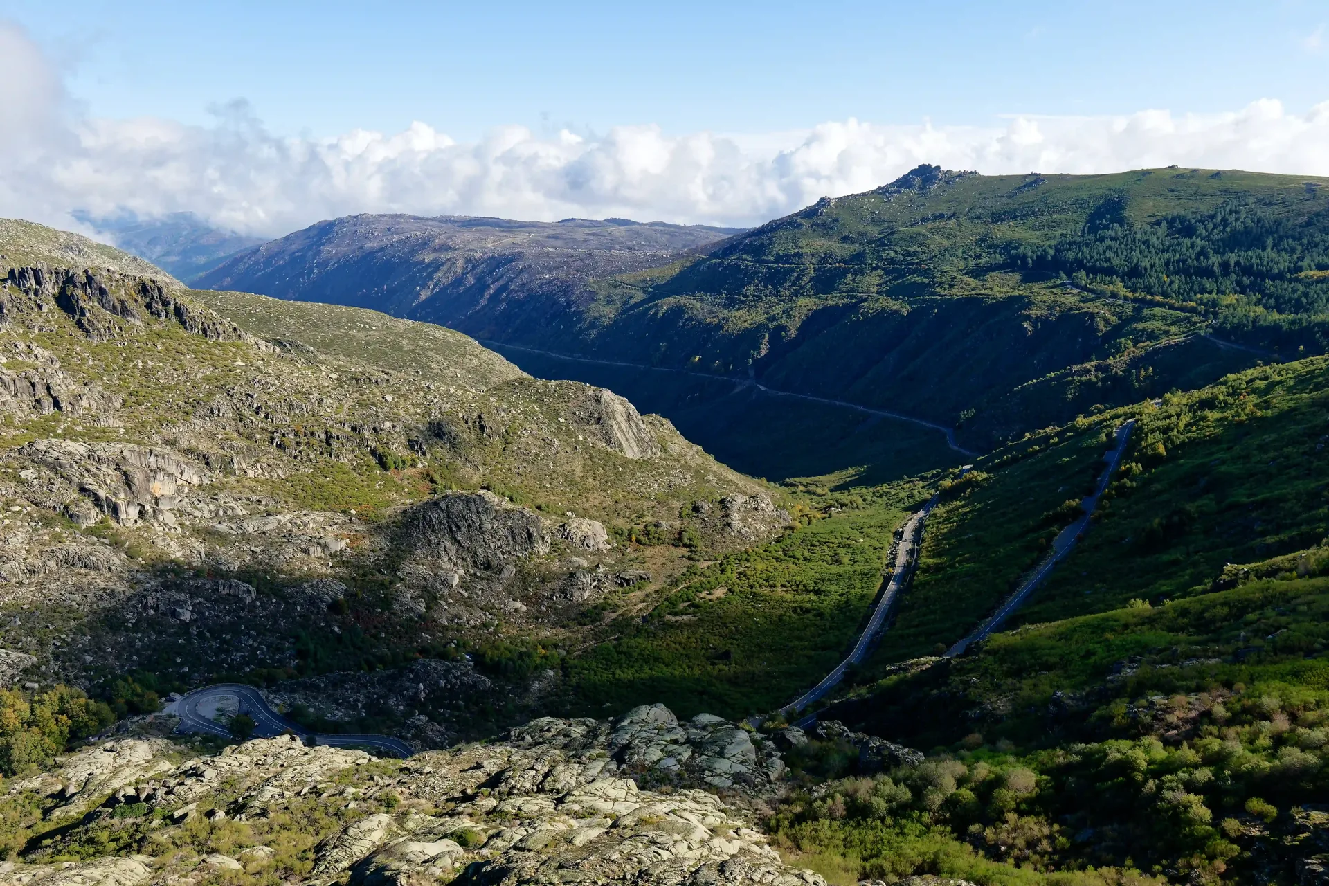 Glacial valley of Zêzere in Serra da Estrela — a dramatic U-shaped valley carved by Ice Age glaciers, central Portugal